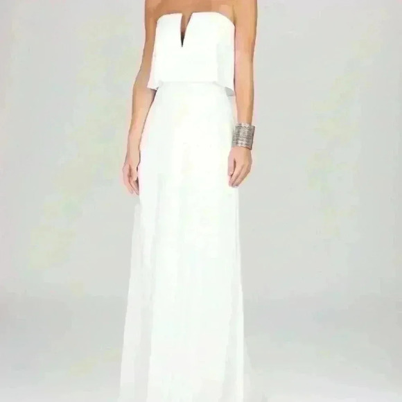 BCBGMaxazria Alyse White Gown - Picture 1 of 12